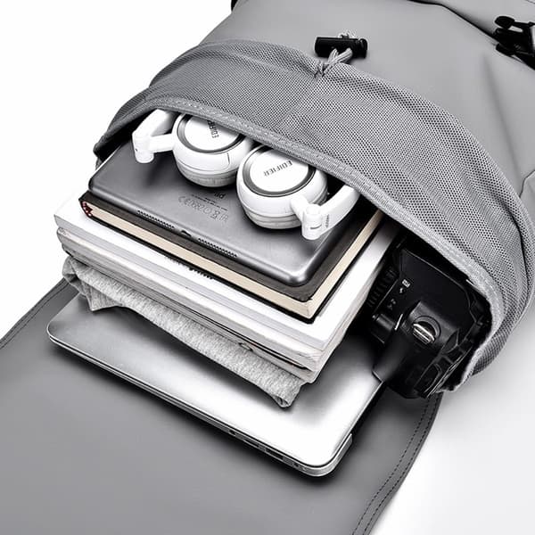 Men's Backpack, Large Capacity Business Computer Bag, Outdoor Cycling Backpack Grey
