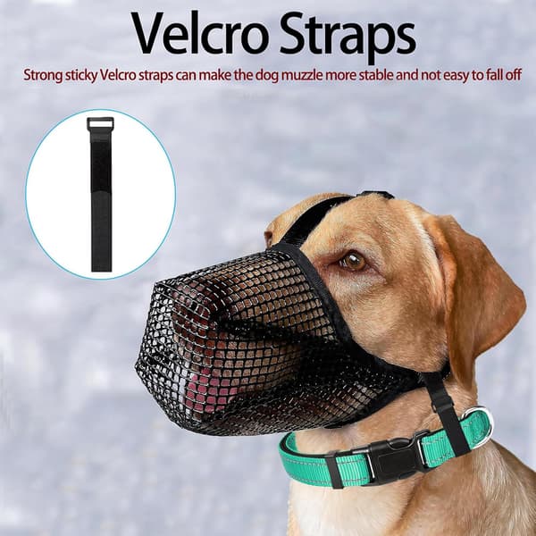 Dog Muzzle, Breathable Pet Mask Dog Training Muzzle for Small, Medium, Large Dogs (L)