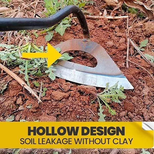 Ultimate Garden Package, Includes All-Steel Hollow Hoe for Efficient Weeding, Japanese Sickle Garden Tool for Precise Vegetable Planting, and