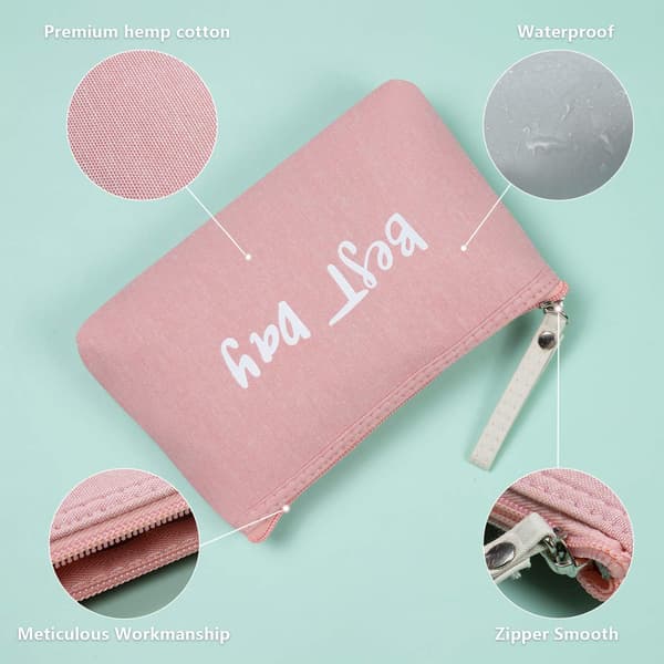 Rosa, Blå, Lilla - Kosmetiktaske til kvinder, makeuptaske, porta