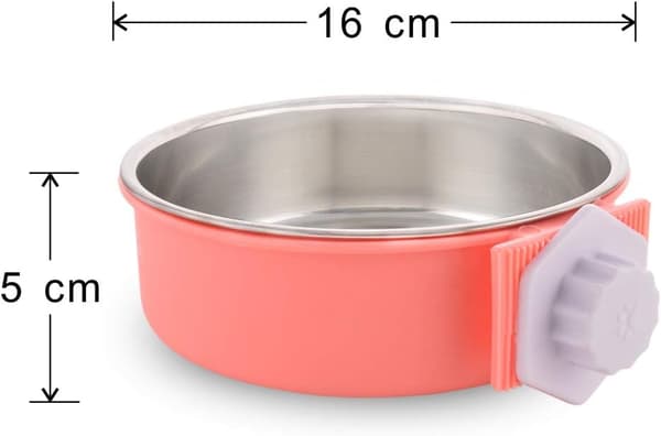 Rosa (M 17*5) Koiranhäkkikulho Irrotettava Ruostumaton Teräs Riippuva B