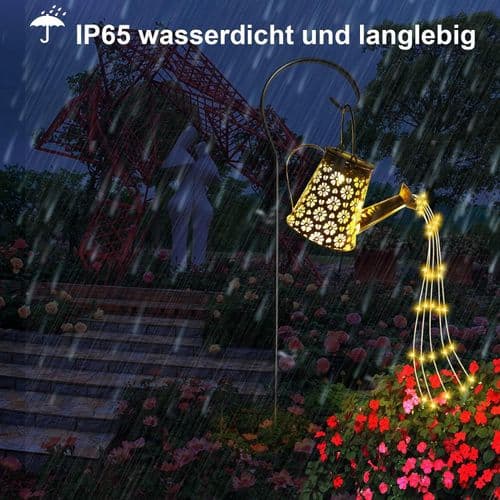 Solar Watering Can Garden LED Lights, Star Shower Garden Solar Lamp
