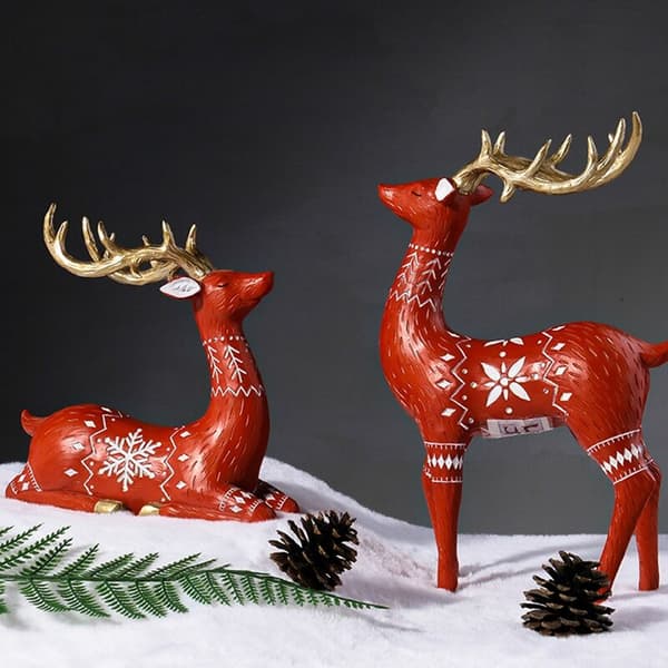 Juldekoration Röd Älg Serie Vardagsrum Juldekoration Hantverk Prydnader Julklappar A