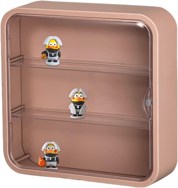 Akryl Displaykasse, Klar Actionfigur Displayboks, Transparent Akryl Displaykasse med Magnetisk Dør for Actionfigurer Leker Samleobjekter