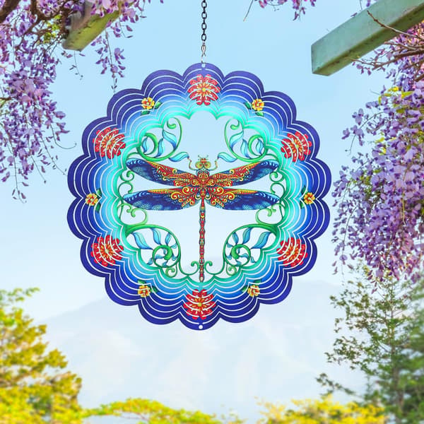 Havedekoration - 3D vindspil - Dragonfly Wind Spinners Dragonfly-gaver til kvinder/mænd 12 tommer H H