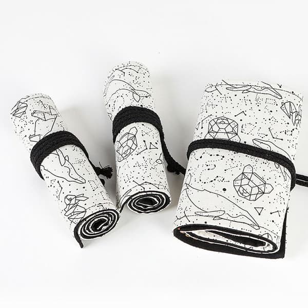 Rullbart farget pennal pennholder etui tegning 24 rom KLB
