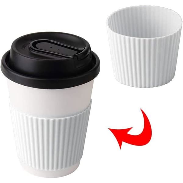Sæt med 2 skridsikre silikonekopper til kaffekopper - Holdbare og genanvendelige