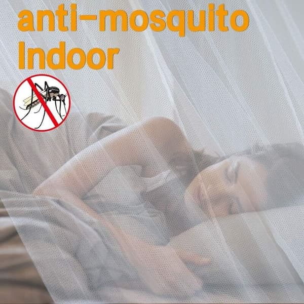Mosquito Net for Single Bed, Large Square Mosquito Net for Extra Large Bed, Indoor Mosquito Net - 220x200x180cm