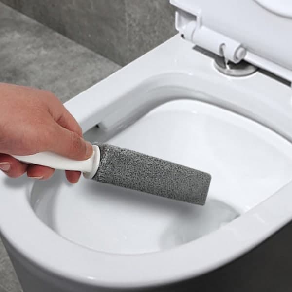 1:a WC-puhdistuskivi Luonnon hohkakivi WC-harja Harmaa
