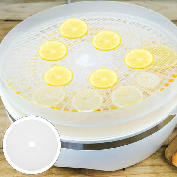 2 stk tørkeovn silikonplate silikonmatte for mattørker rund non-stick lette hvite ark
