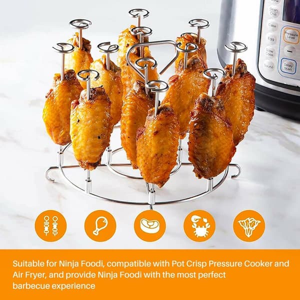 Spydstativ, Airfryer Tilbehør Grill til Hjemmekøkken til Ninja Foodi 8 Quart Dehydratorstativ