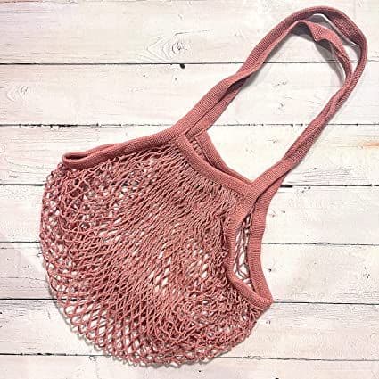 Mesh Net Bag med genanvendelig udvidelig lang skuldertaske til opbevaring af strandlegetøj