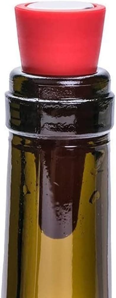 6 st Återanvändbara Flaskproppar Silikon Vinpropp Färgglatt Paket