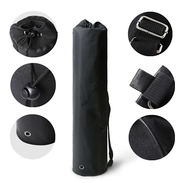 Foldable waterproof yoga mat storage bag with adjustable shoulder strap A