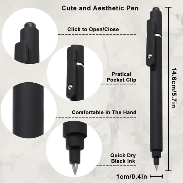 12 st neutrala pennor 0,5 mm färgrefill stålkula vattenbaserad penna kontorsmaterial