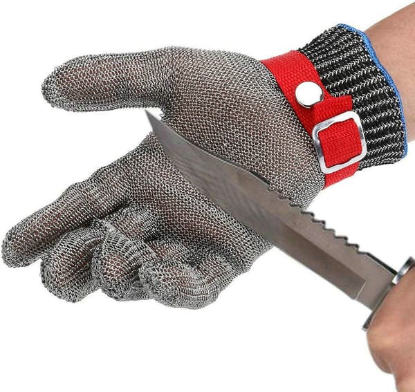 Skærebestandige handsker, havehandsker, rustfrit stålnet