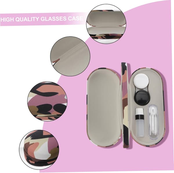 Double-sided Glasses Box for Sunglasses Lens Storage Holder Soft Interior for Travel and Everyday Use