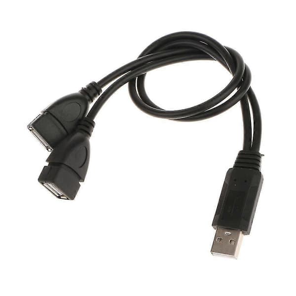 USB 2.0A Uros Kaksois-USB Naarasliitin Y-jakaja-keskitinsovitinkaapeli Virta