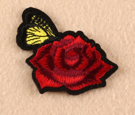 Broderi Patch Thermocollant, 11 stk. Rose Blomster til Strygning I