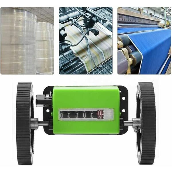 Meter Counter - 1 pc Mechanical Length Meter Counter Roller Wheel Green