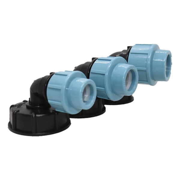 IBC Tank Adapter S60 x 6 - Koppling för Vattenslanganslutning (20mm Vinkelutlopp)