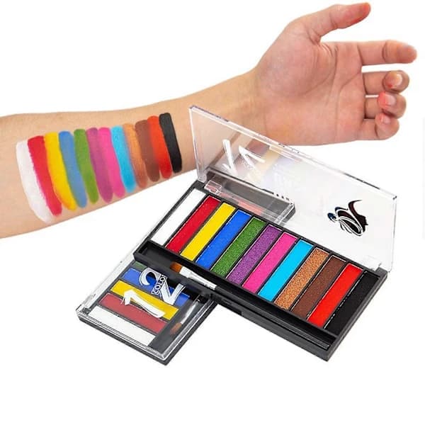 12 farver VM Halloween Makeup Ansigtsmaling Jul Ansigtsmaling