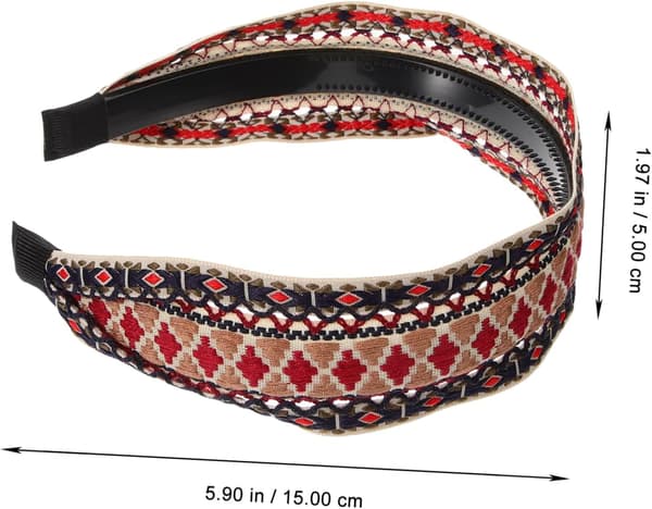 Brodert pannebånd for kvinner Stilig hårbånd Brede hårbånd for kvinner Blomster til daglig bruk