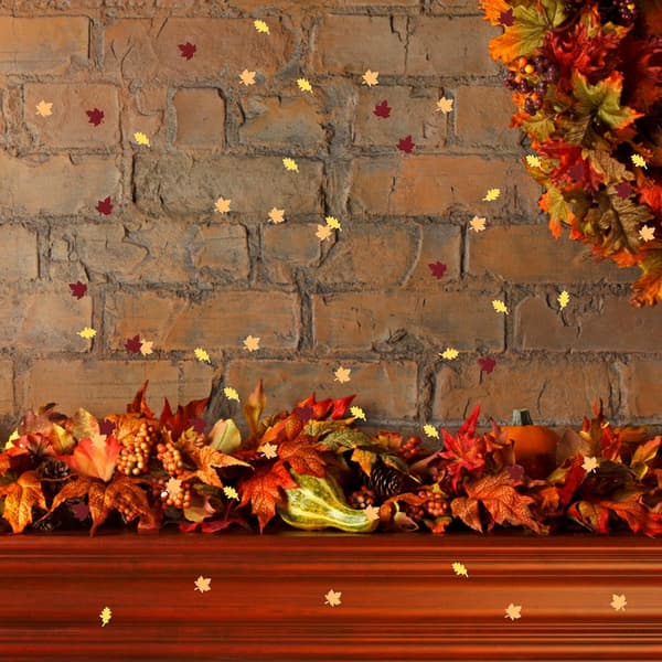 100 stk Thanksgiving Lønneblad Konfetti Borddekorasjon Papirblader