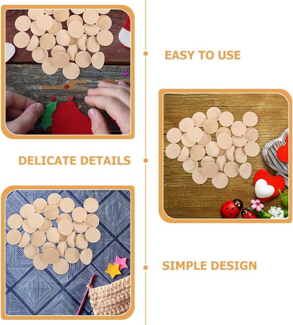 100 stk 30 mm naturlige halve træperler Mini halvkugle Ubehandlede træperler