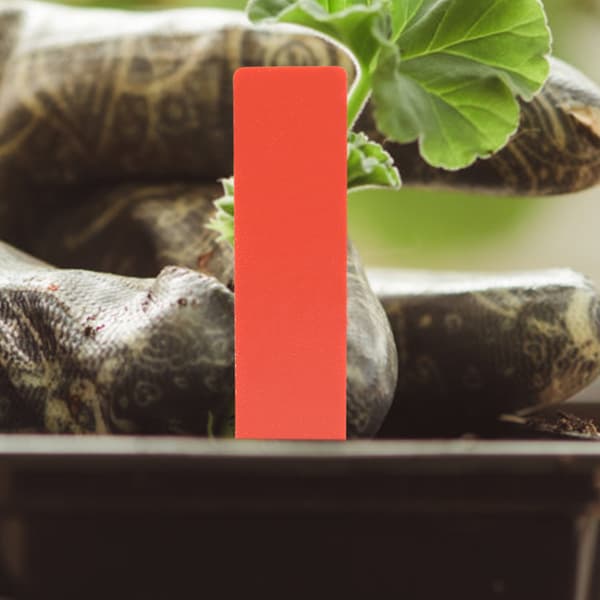 100 Pcs Plastic Flower Plant Name Garden Marker Label (Red)