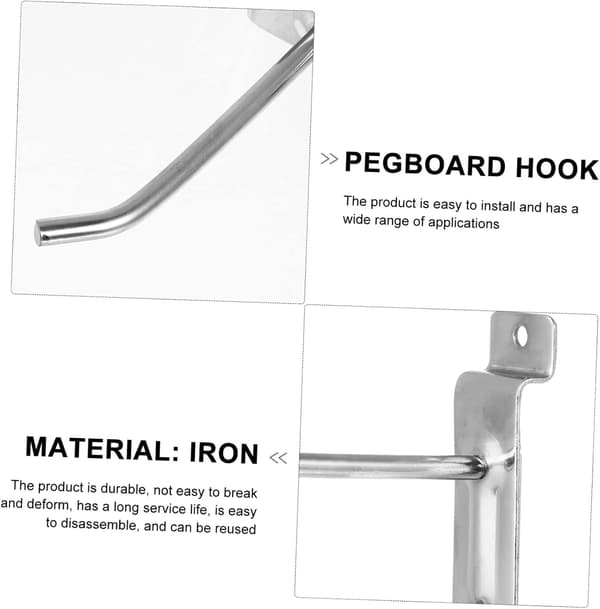 10 pcs Slatwall Hooks Iron Slat Wall Hanging Hooks Store for Wall Panel