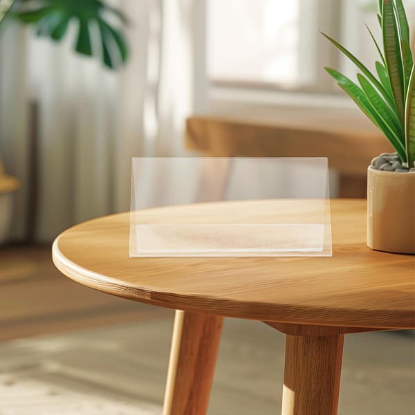 10 st V-formade skrivbordsnamnskylthållare PET-material Minimalistiskt elegant utseende