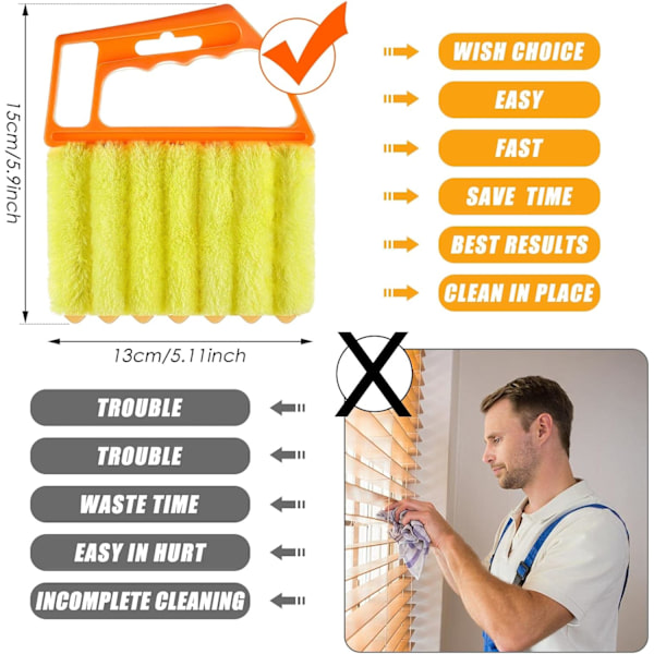 Window 7-finger Duster Tool Handheld Blinds Mini Du