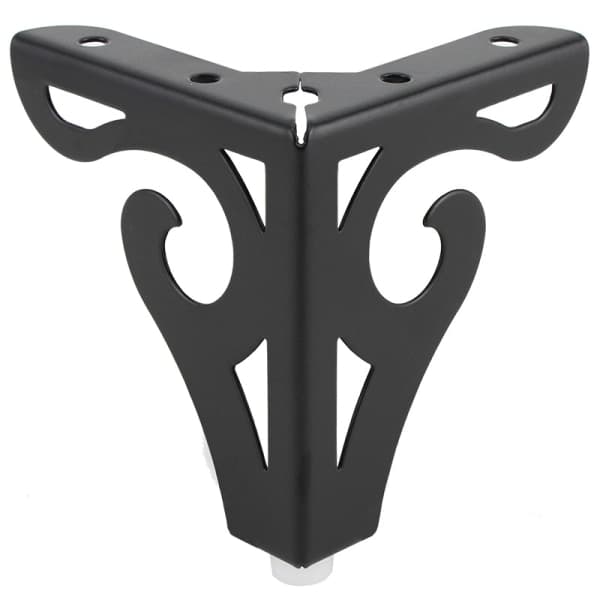 Metal sofaben - Jernskabsben - 10 cm høje, sorte, 4 stk