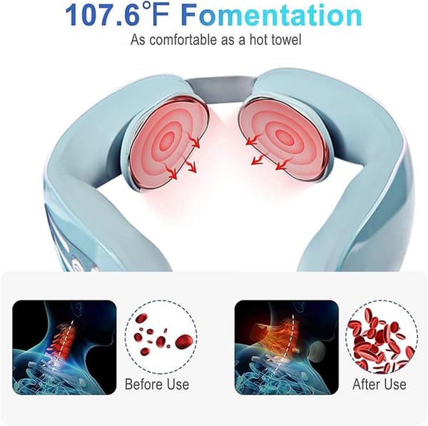 Multifunktionell nackmassage, trådlös smart nackmassage, nacke