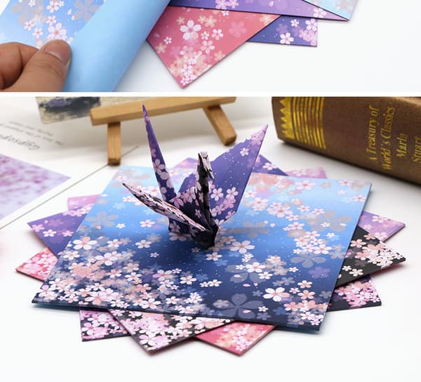 Origamipapper - 60 ark vikpapper 15*15cm - Japanska körsbär