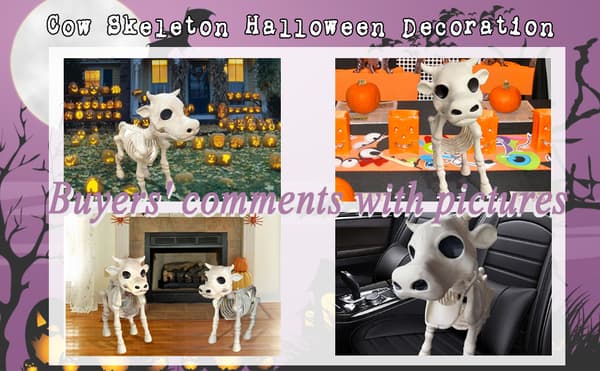 Ku-Hest Skjelett Halloween-dekorasjon cow