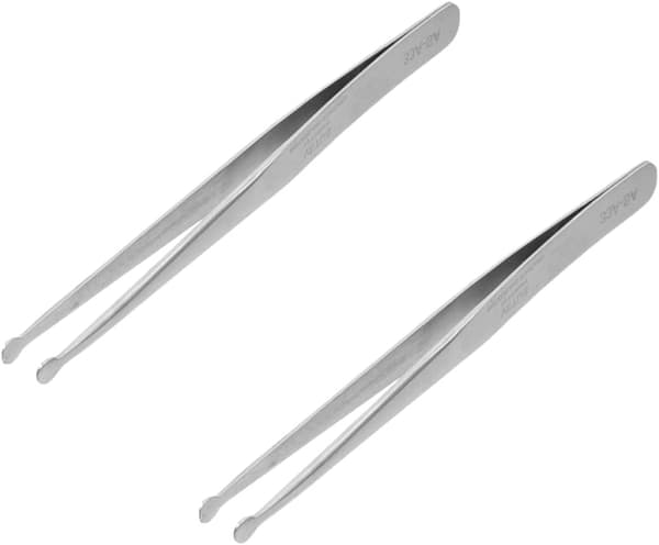 4 stk. pincetter i rustfrit stål, præcisionspincetter til øjenvippeapplikation til makeup- og skønhedsbehandlinger