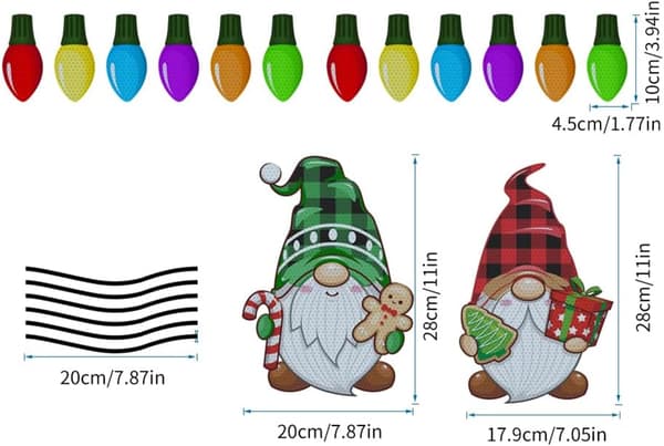 20 st reflekterande magneter för julbilar