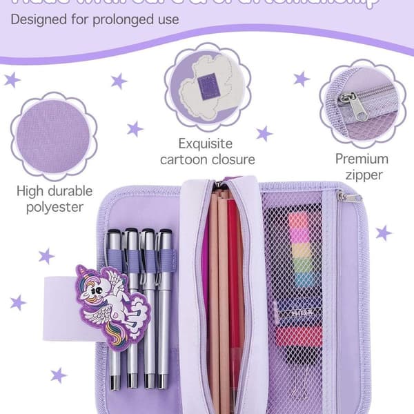 Large Capacity Pencil Case, Cute Cartoon KLB