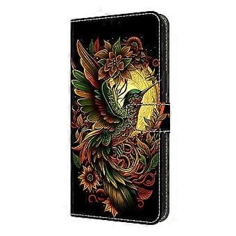 Läderfodral med mönstertryck, plånboksställ och flipfodral för Samsung Galaxy S24 FE