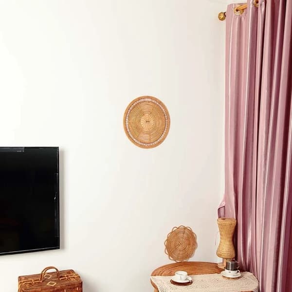 Natural Boho Woven Basket Rattan Decor Woven Decor Woven Wall Decoration