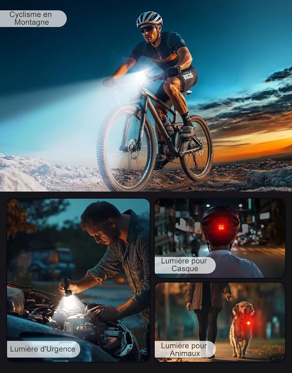 2000LM Super Bright Bicycle Light, Rechargeable Bike Light