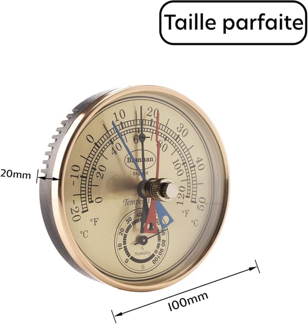 12/413 Lämpömittari/kosteusmittari maksimi-/minimitaululla