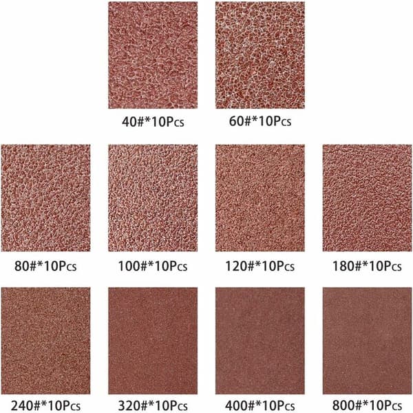 50 pcs Sandpaper, 125mm 5 inch 8-hole Sandpaper for Random Orbital Sander and All Oscillating Tools (2000 x 50 pcs)