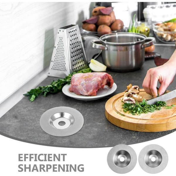 Diamond Grinding Discs for Angle Grinder, 2 Pieces, Grit 400 and 600, Sharpening Stone for Knives, Scissors
