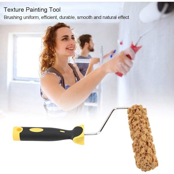 Paint Roller with Texture Pattern Paint Roller Brush with Handle for DXGHC
