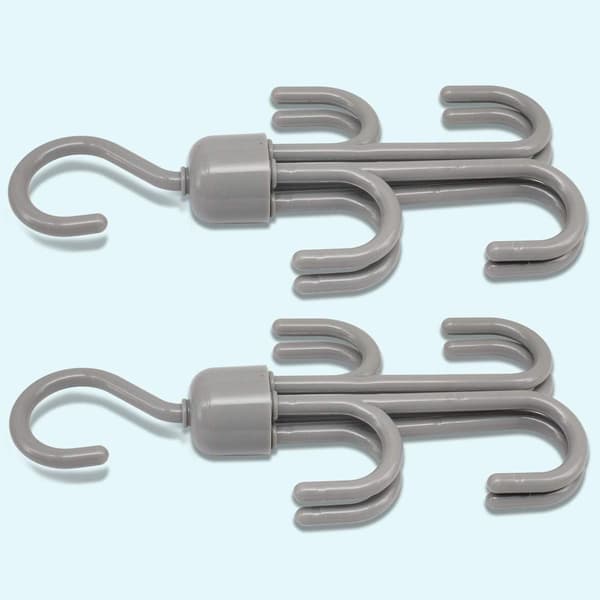 2-pack förvaringskrokar 4 klor 360 graders roterande krok kläder bälte förvaring KLB