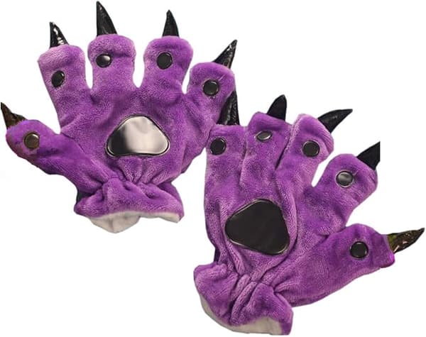 Et par dyrepote-klohansker lilla Purple