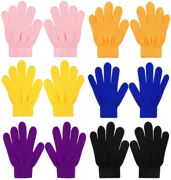 6st Magiska Stretchhandskar, Unisex Stickade Helhandsvantar Vinterhandskar För Dagligt Bruk Vinn